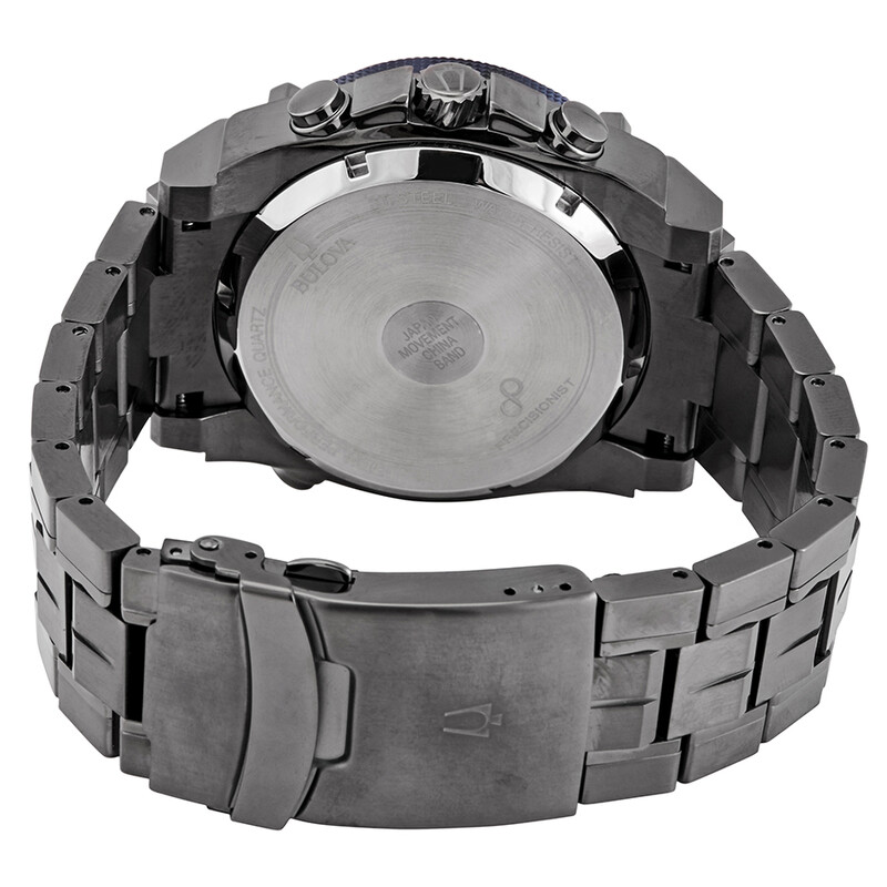 Bulova Open Box - Bulova Precisionist Chronograph Quartz Black-Blue ...