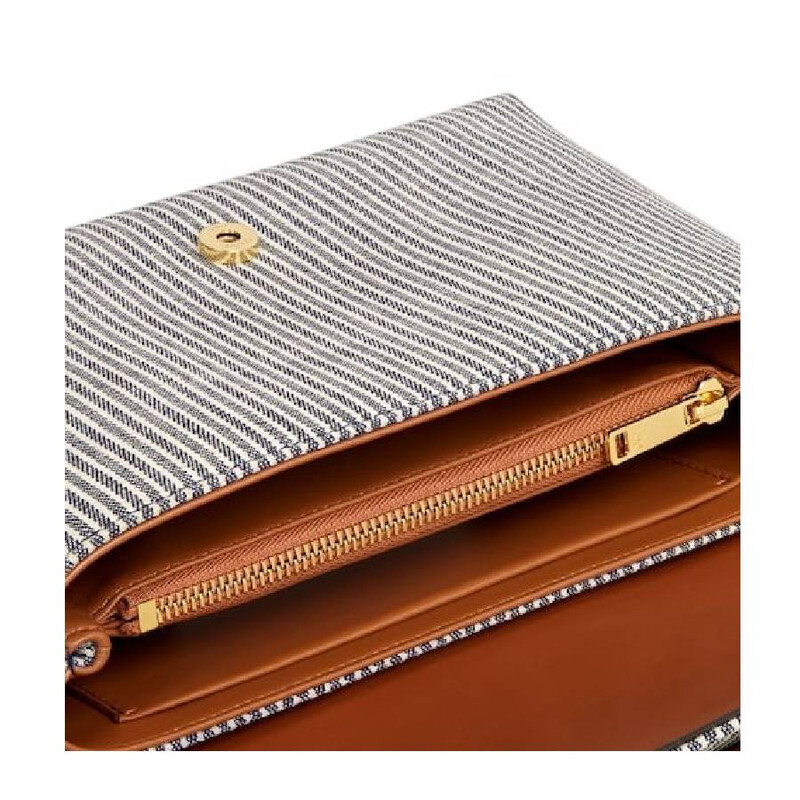 Celine Open Box - Celine Medium Victoire Bag In Striped Textile