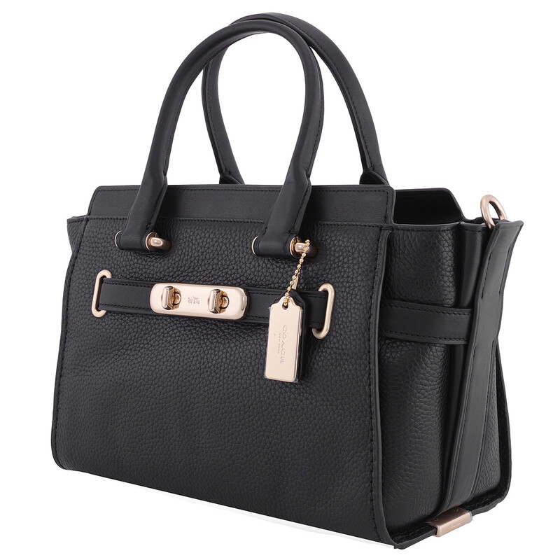 Open Coach Handbag Coach Open Box - Coach Pebble Leather Swagger 27 Shoulder Bag 87295 ...