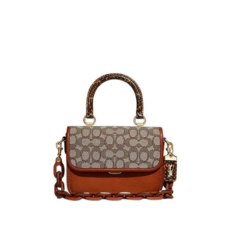 よしお　COACH　バッグ COACH® DK | Large Kisslock Frame Bag In Crystal Signature Jacquard