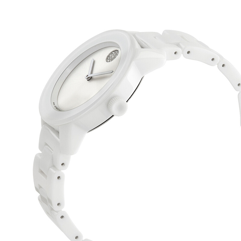 Movado Open Box - Movado Bold Ceramic Quartz Silver And White Museum ...