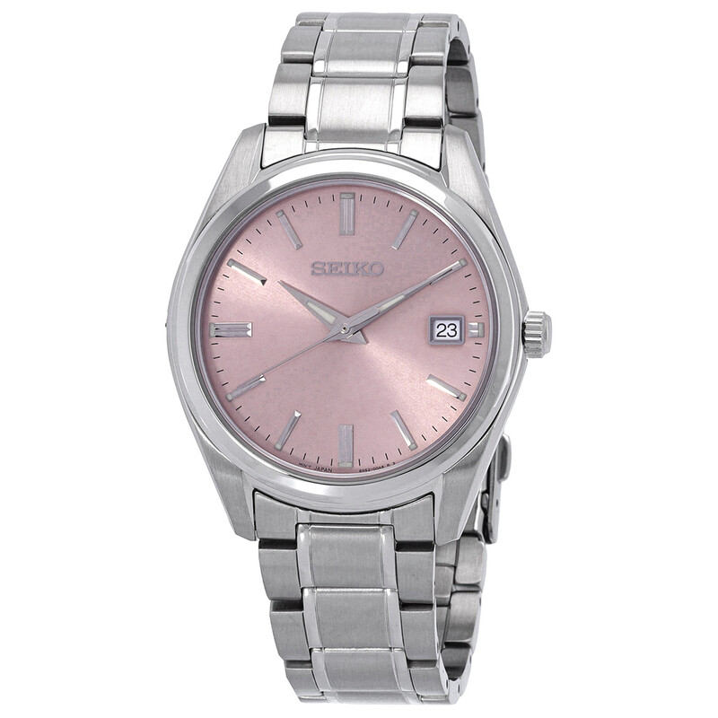 SEIKO QUARTZ メンズ 腕時計 クォーツ Seiko Open Box - Seiko Quartz Pink Dial Men's Watch SUR523