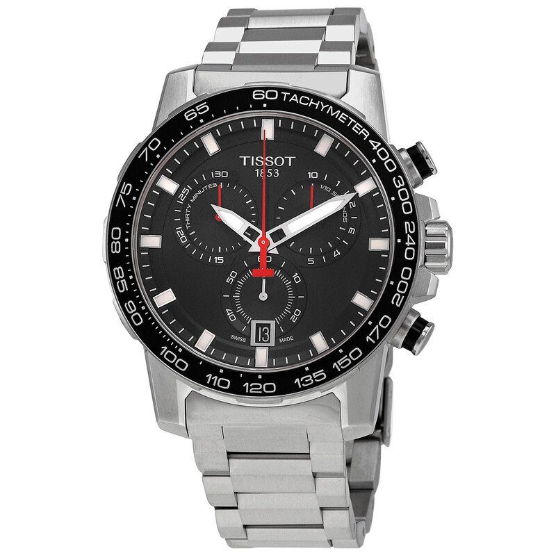 Tissot Open Box - Tissot Supersport Chronograph Quartz Black Dial