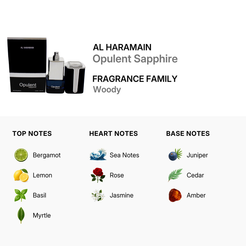 Al Haramain Opulent Sapphire by Al Haramain for Unisex - 3.33 oz