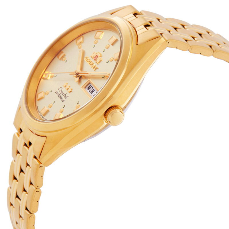 ORIENT 3 Star Automatic ゴールドカラー 腕時計 Orient 3 Star Automatic Gold Dial Watch FAB00001C9 4942715000141