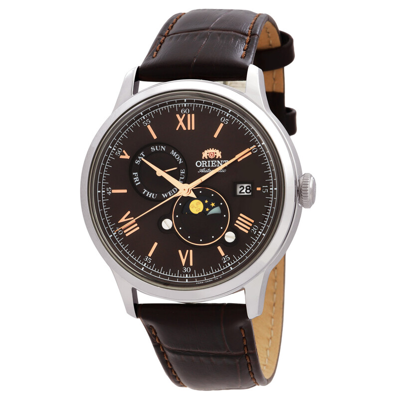 Orient Bambino Sun and Moon Brown Dial