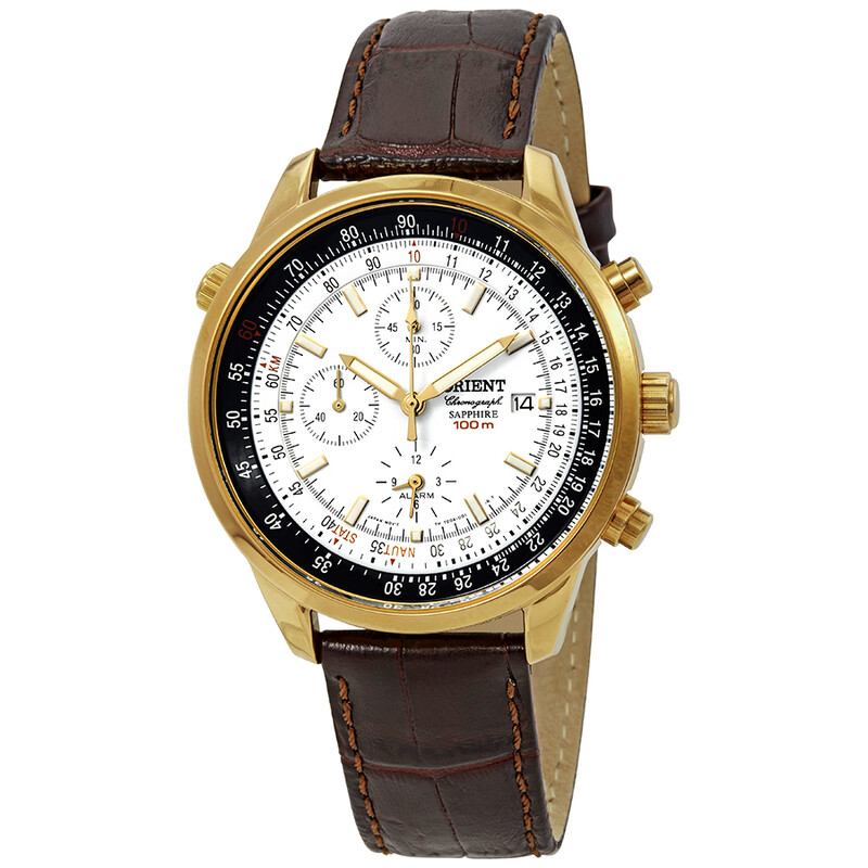 Orient Dyno Alarm Chronograph White Dial Men's Watch FTD09005W