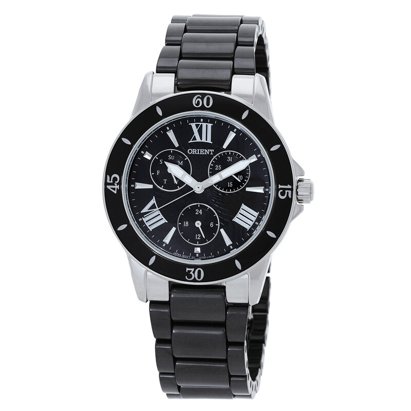 Orient Quartz Black Dial Ladies Watch FUT0F004B0 - Watches - Jomashop