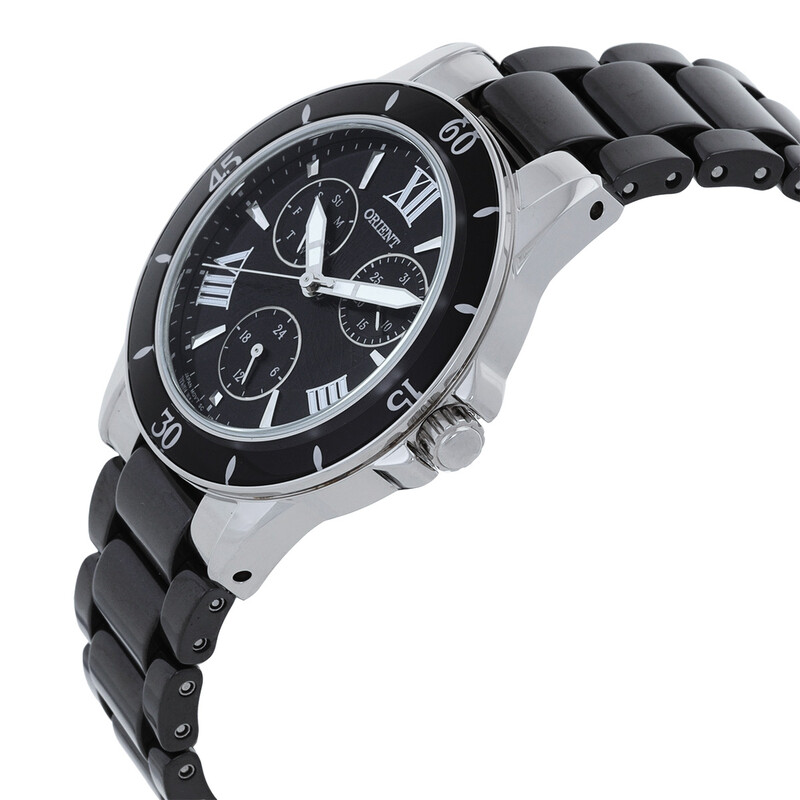 Orient Quartz Black Dial Ladies Watch FUT0F004B0 - Watches - Jomashop