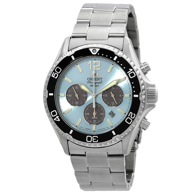 Orient Sports Solar Powered Chronograph Blue Dial Men's Watch