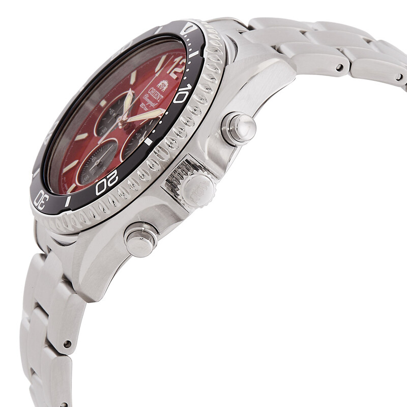 Orient Sports Solar Powered Chronograph Red Dial Men's Watch RA