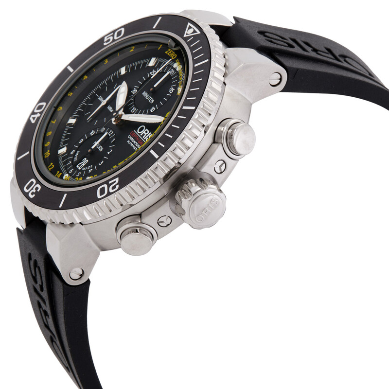 Oris Aquis Depth Gauge Chronograph Automatic Black Dial Men's