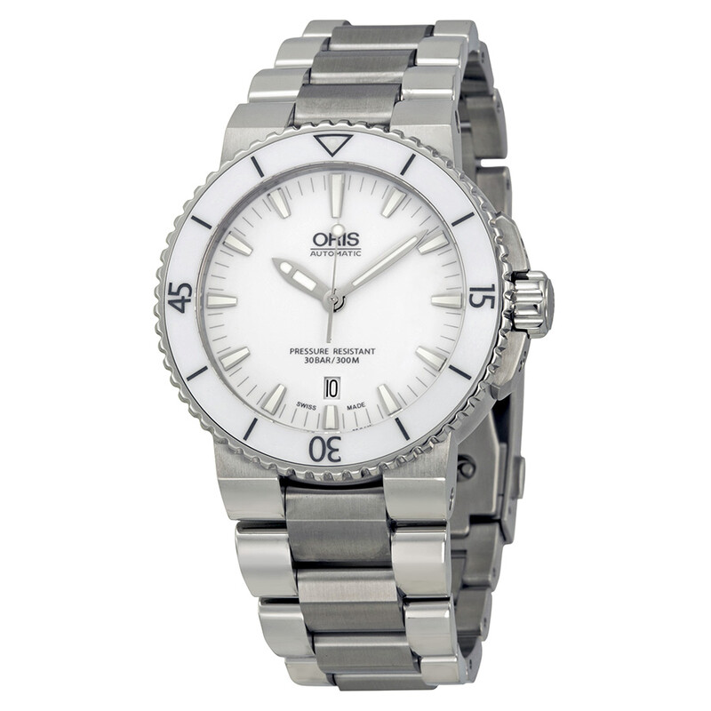 Oris Aquis White Dial Stainless Steel Automatic Men's Watch 733