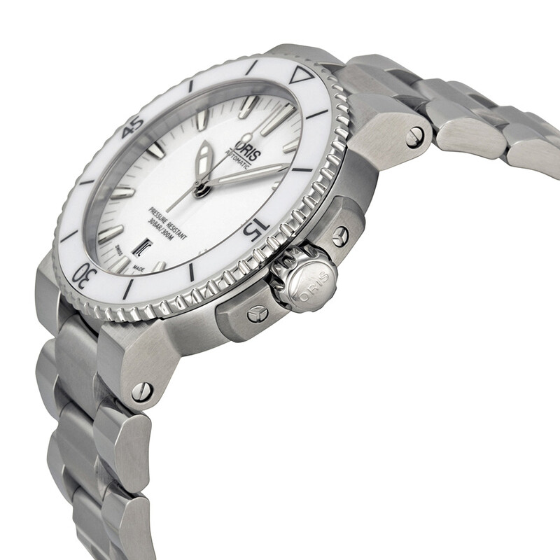 Oris Aquis White Dial Stainless Steel Automatic Men's Watch 733