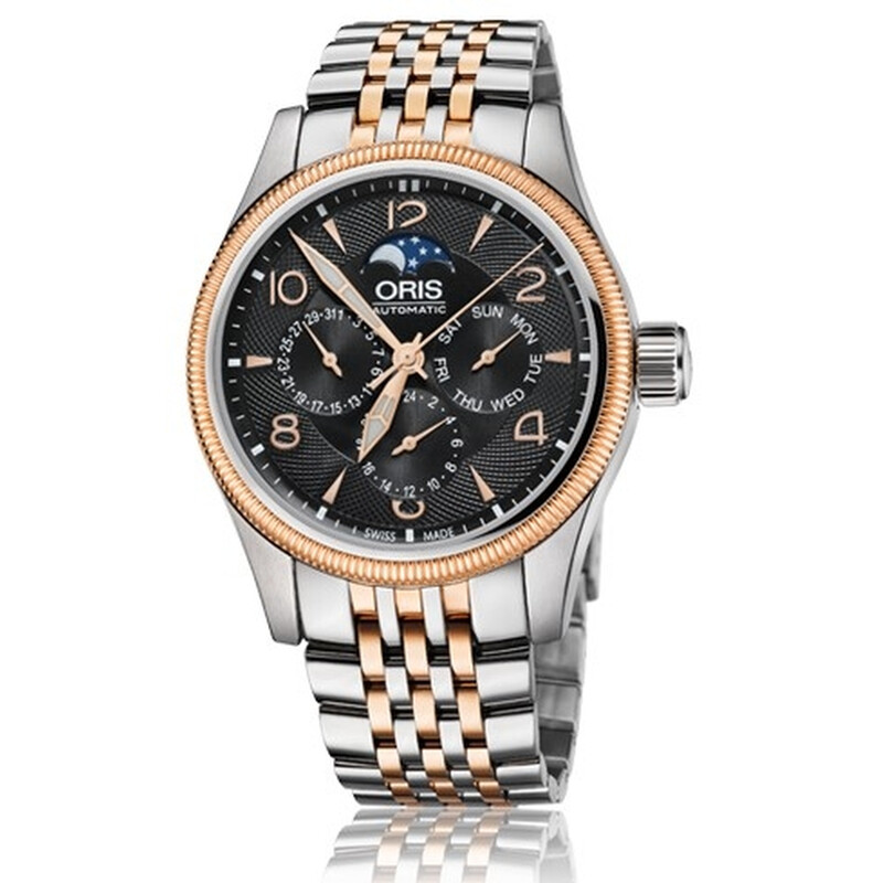 Oris Big Crown Complication Black Dial Two-Tone Stainless Steel