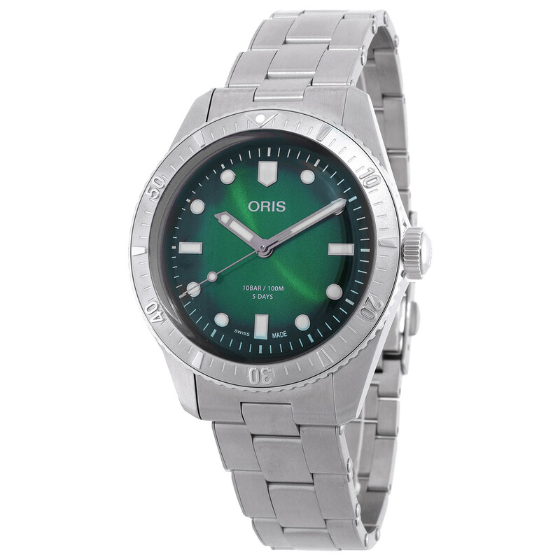 Oris Divers Sixty-Five Automatic Green Dial Watch 01 400 7774 4057