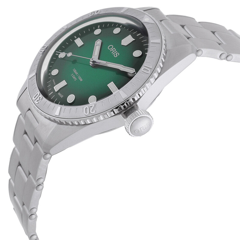 Oris Divers Sixty-Five Automatic Green Dial Watch 01 400 7774 4057