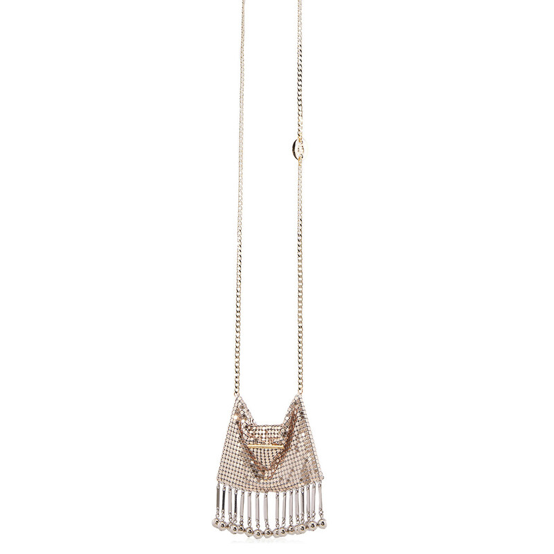 Paco Rabanne Chainmail Pixel Necklace 23SBB0252MET392-LIGHT GOLD ...