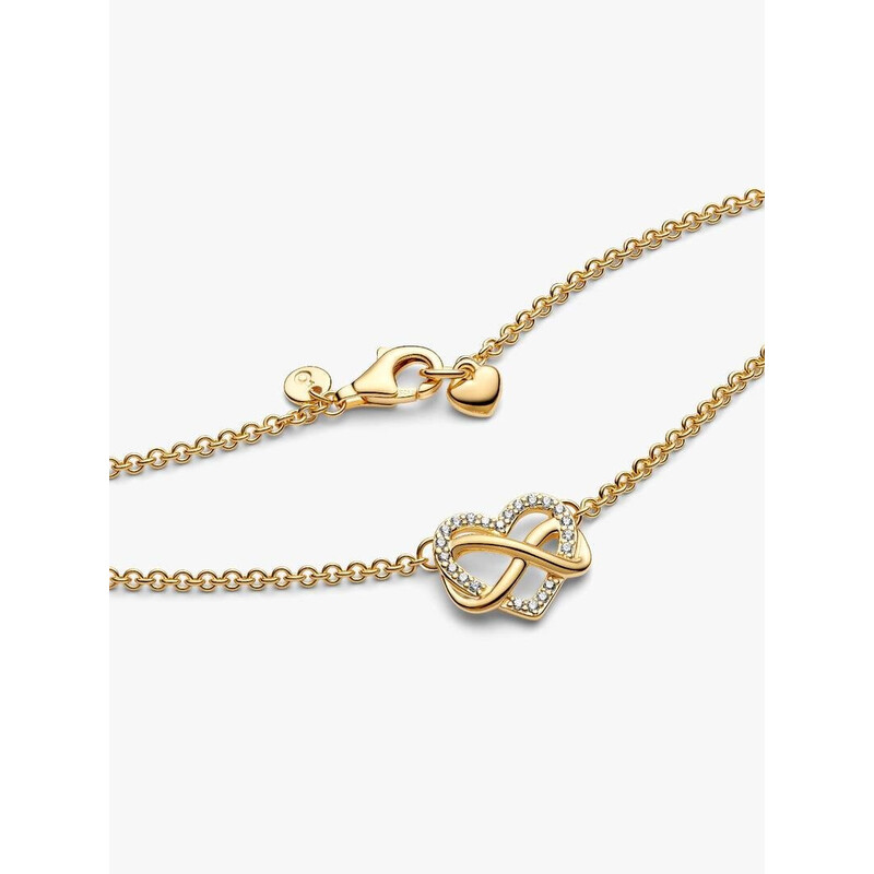 Pandora 14K Gold-Plated Sparkling Infinity Heart Collier Necklace