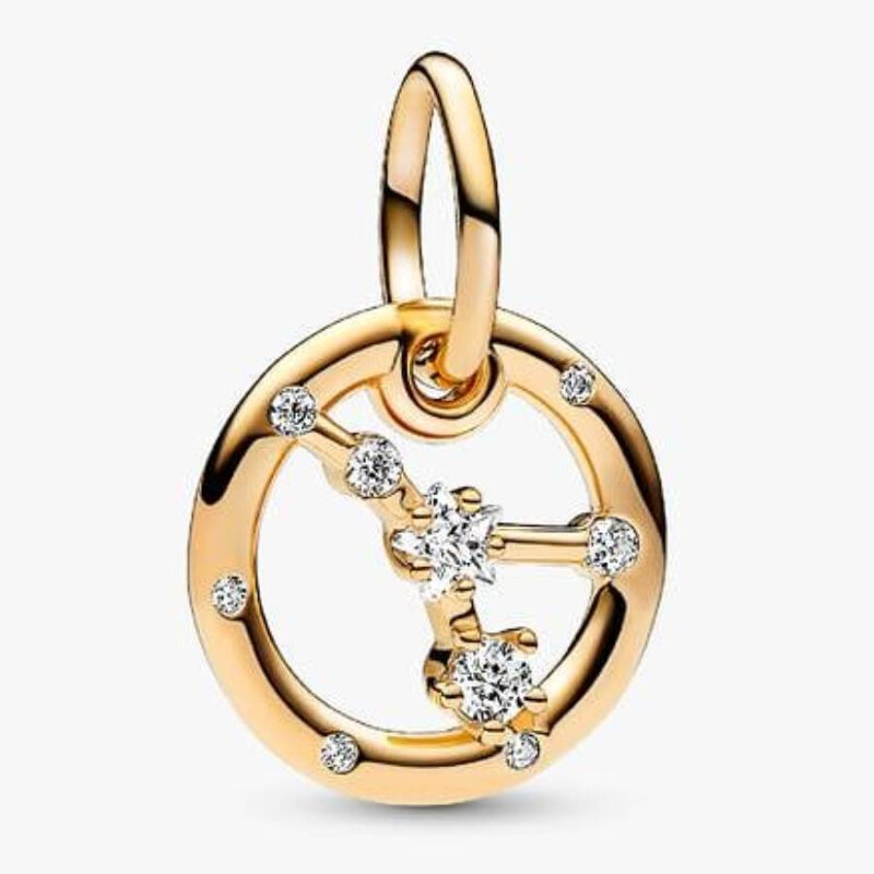 Pandora Cancer Zodiac 14k Gold-plated Dangle Charm 762708C01