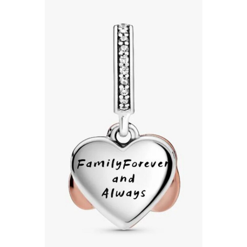 Pandora Infinity Heart Rose And Sterling Silver Dangle 788878C01