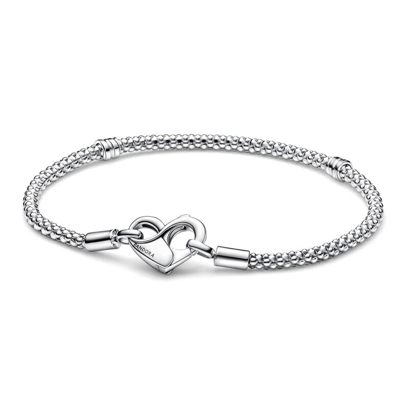 Pandora Ladies Moments Studded Chain Bracelet, Size 16 cm 