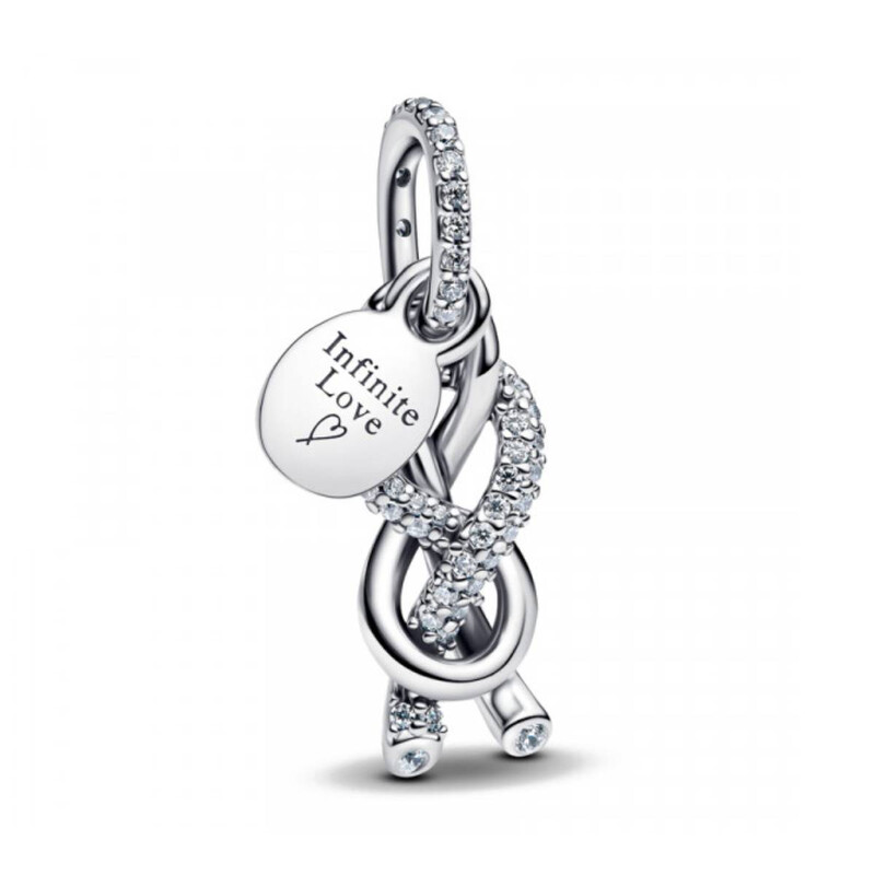 Pandora Ladies Pave Infinity Knot Dangle Charm 793780C01