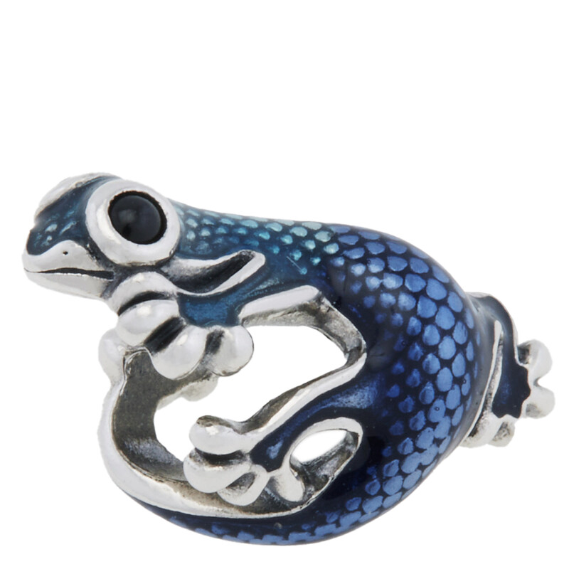 Pandora Ladies Sterling Silver Metallic Blue Gecko Charm 792701C01 ...