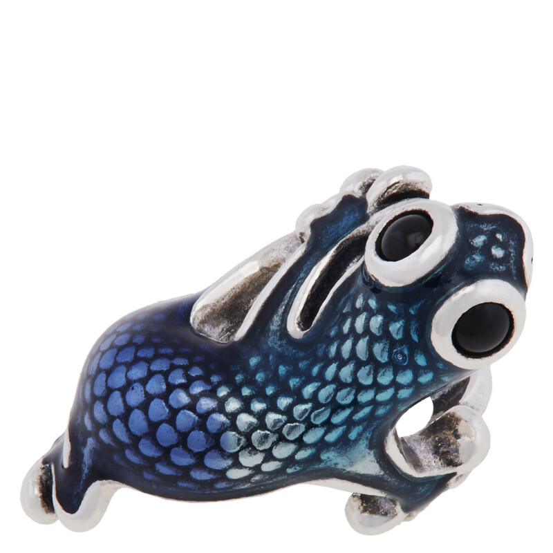 Pandora Ladies Sterling Silver Metallic Blue Gecko Charm 792701C01 ...