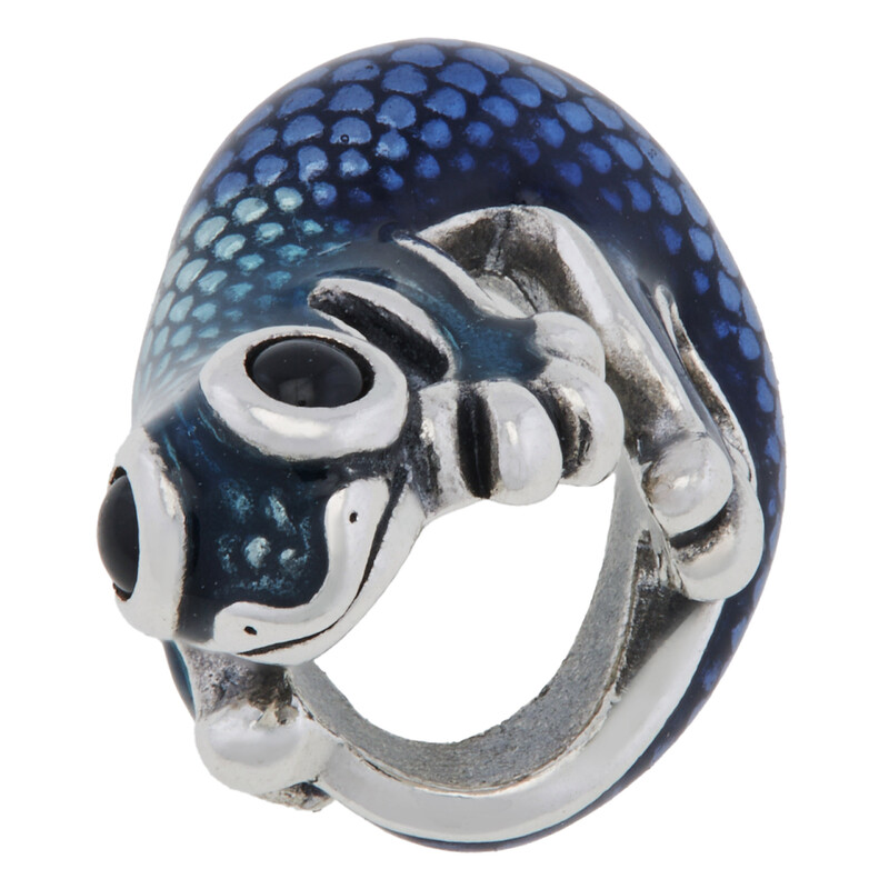 Pandora Ladies Sterling Silver Metallic Blue Gecko Charm 792701C01 ...