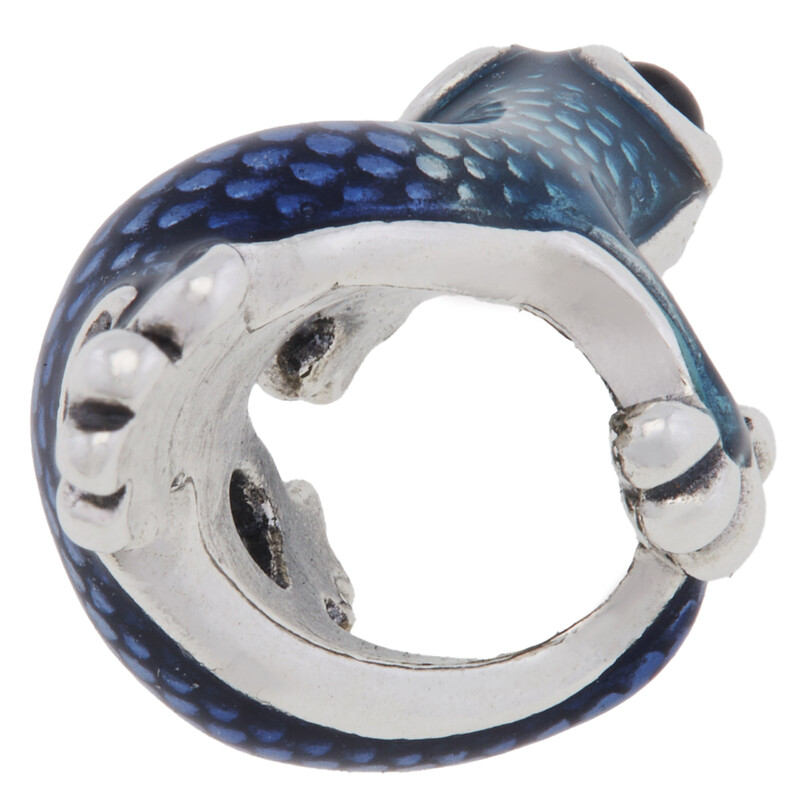 Pandora Ladies Sterling Silver Metallic Blue Gecko Charm 792701C01 ...