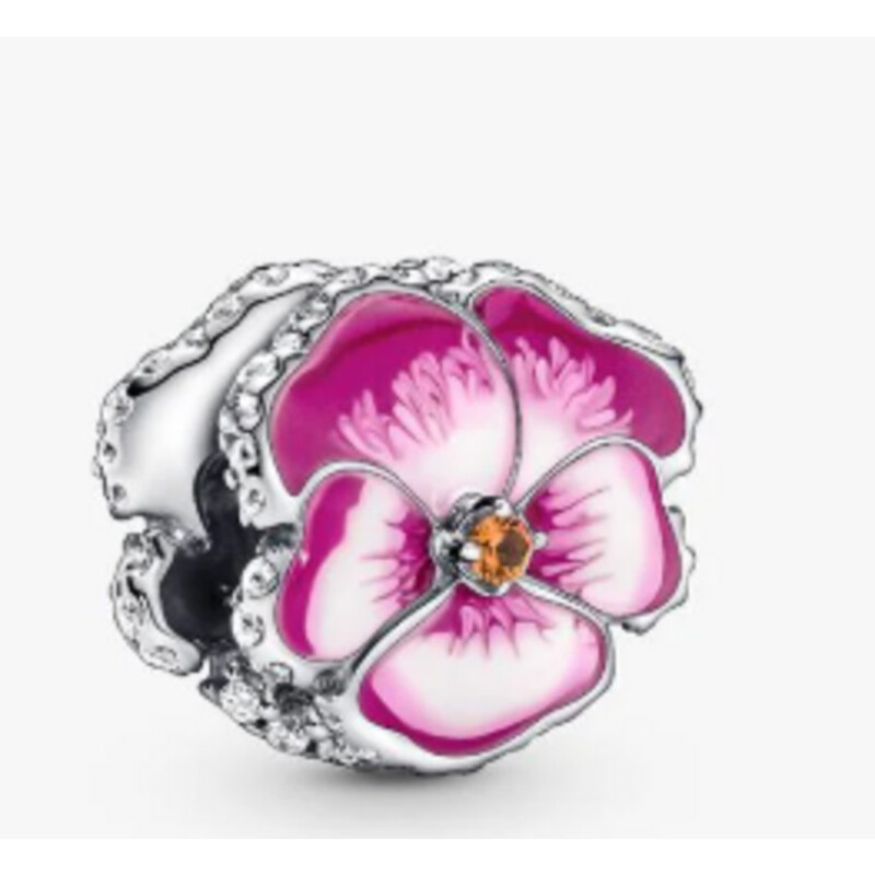 Pandora Pansy Sterling Silver Charm 790777C01 5700302971019