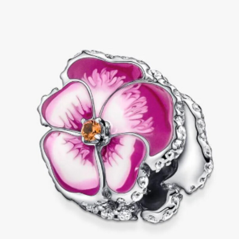 Pandora Pansy Sterling Silver Charm 790777C01 5700302971019