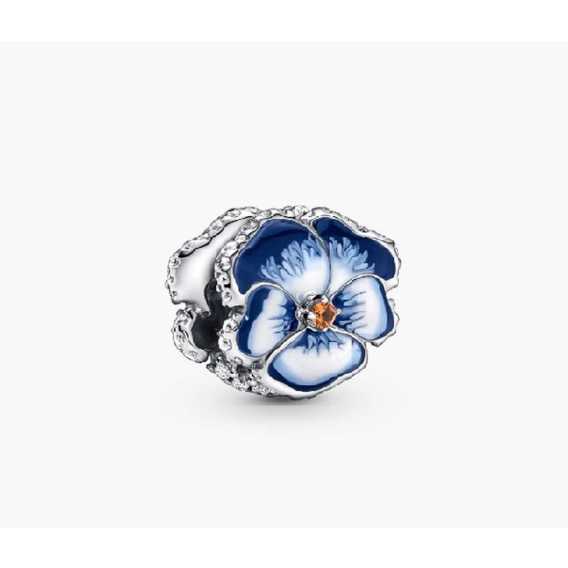 Pandora Pansy Sterling Silver Charm 790777C02 5700302971026