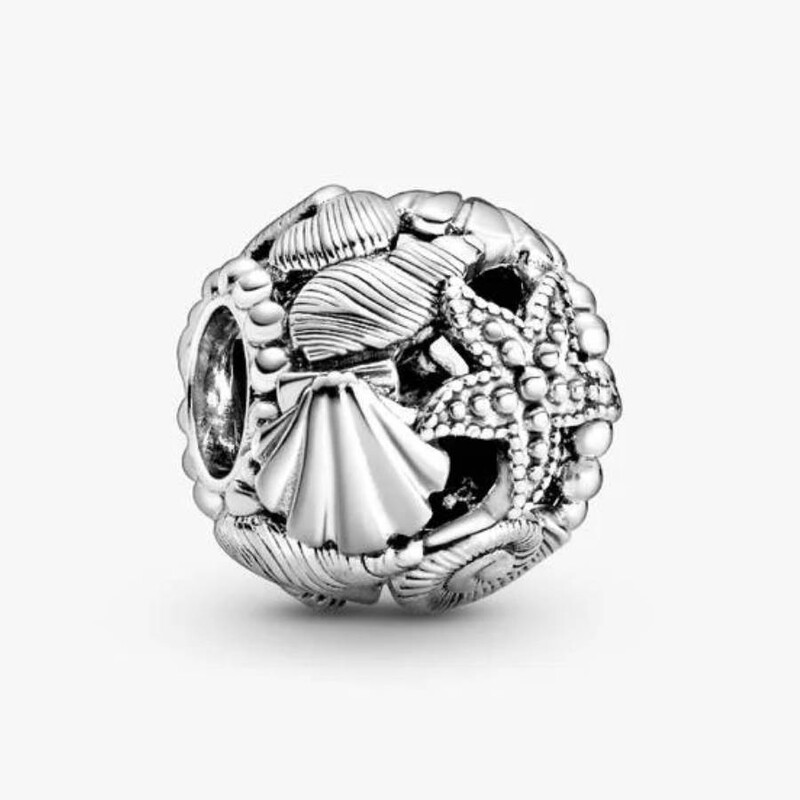 Pandora Shell And Starfish Sterling Silver Charm 798950C00