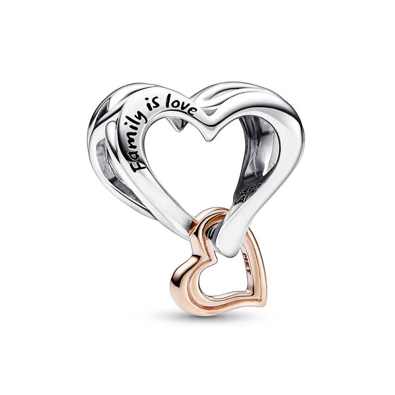 Pandora Two-tone Openwork Infinity Heart Charm 782642C00