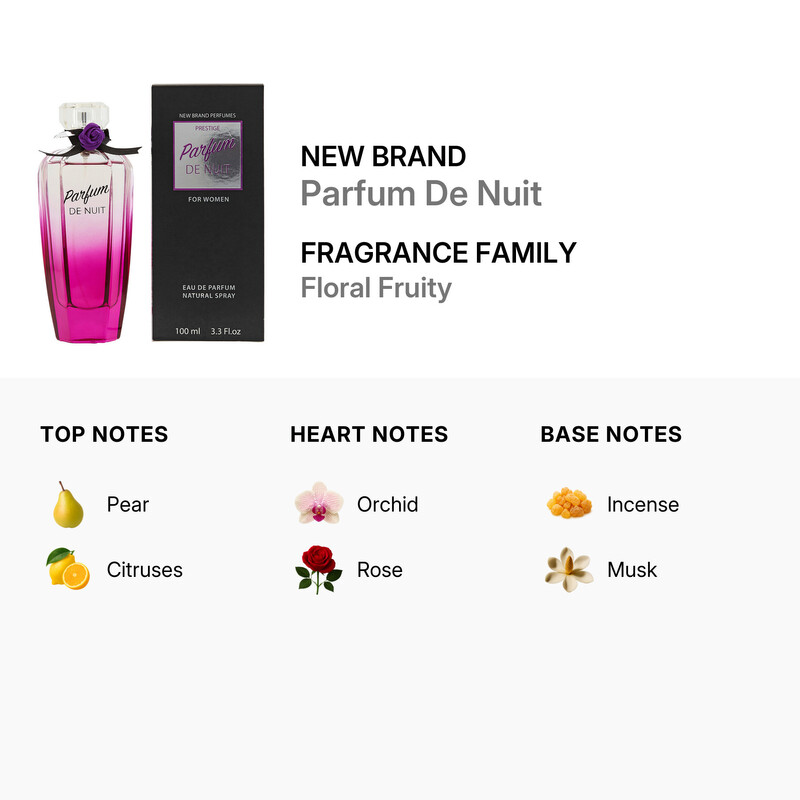 ⭐︎hiand⭐︎ Maison H. Eau de Parfum（Night） New Brand Parfum De Nuit by New Brand for Women - 3.3 oz EDP Spray