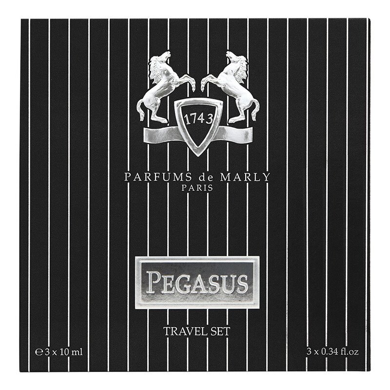 Parfums De Marly Pegasus 4 Pcs Set For Men: Case + 3 x 0.33 oz Eau