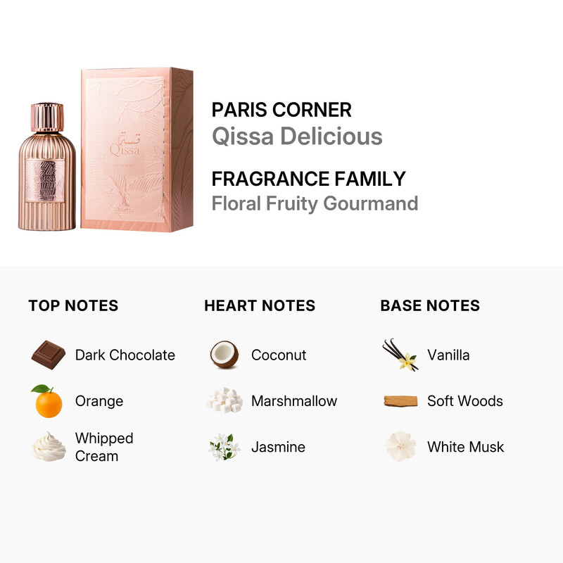 Paris Corner Ladies Qissa Delicious EDP Spray 3.4 oz Fragrances