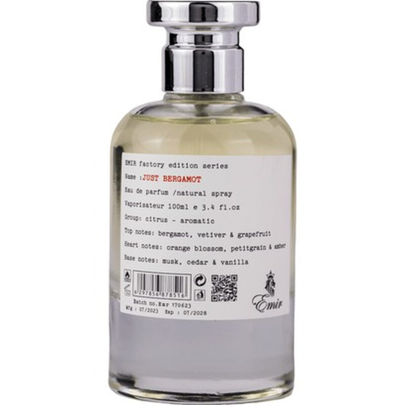Paris Corner Unisex Factory Edition Just Bergamot EDP Spray 3.38
