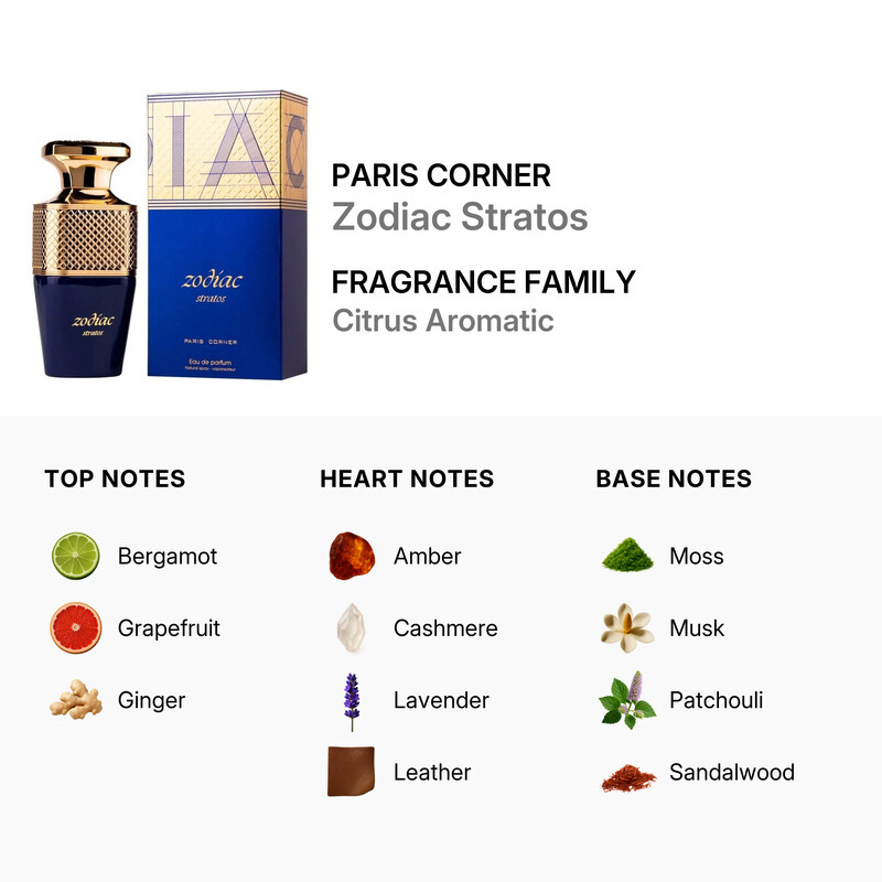 Paris Corner Unisex Zodiac Stratos EDP Spray 3.4 oz Fragrances