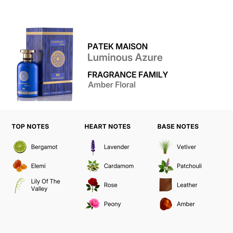 Patek Maison Unisex Luminous Azure EDT Spray 3.4 oz (100ml