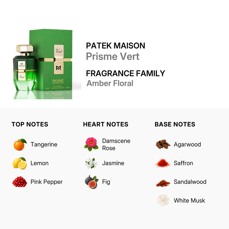 Patek Maison Unisex Prisme Vert EDP Spray 3.0 oz Fragrances