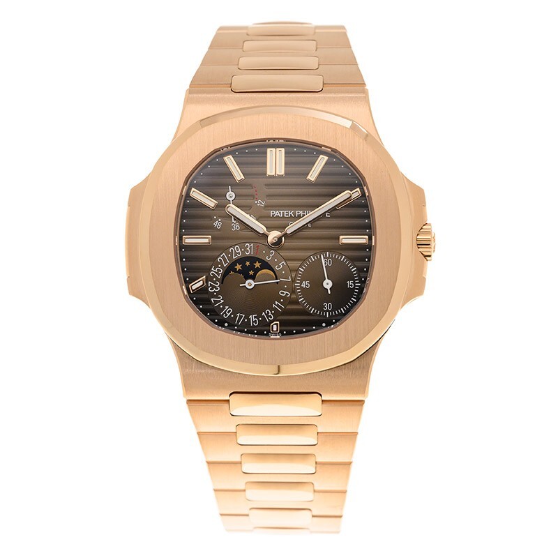 Patek Philippe Nautilus Rose Gold Automatic Brown Dial Men's Watch