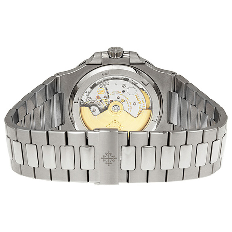 Patek Philippe Nautilus Silvery White Dial Stainless Steel Men's