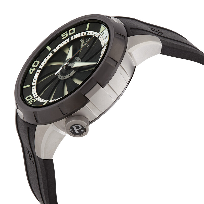 Perrelet Turbine Black Superluminova Dial Automatic Men's Watch