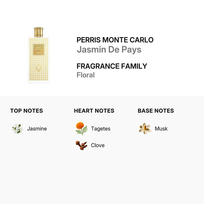 Perris Monte Carlo Unisex Jasmin De Pays EDP Spray 3.3 oz