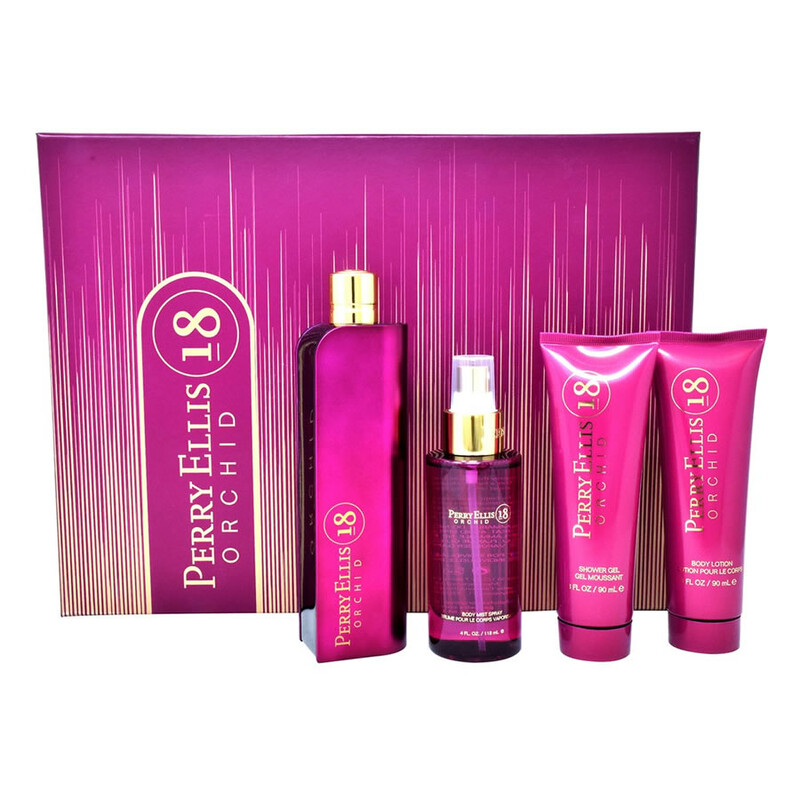 Perry Ellis Ladies 18 Orchid Gift Set Fragrances 844061011847