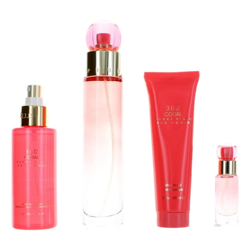 Perry Ellis Ladies 360 Degrees Coral for Women Gift Set Fragrances