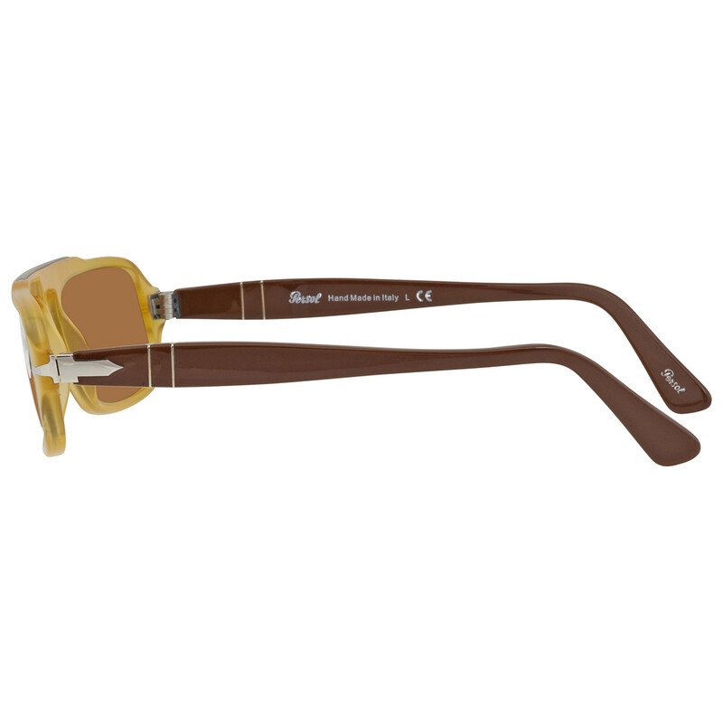 Persol Brown Rectangular Men's Sunglasses PO3262S 113233 54